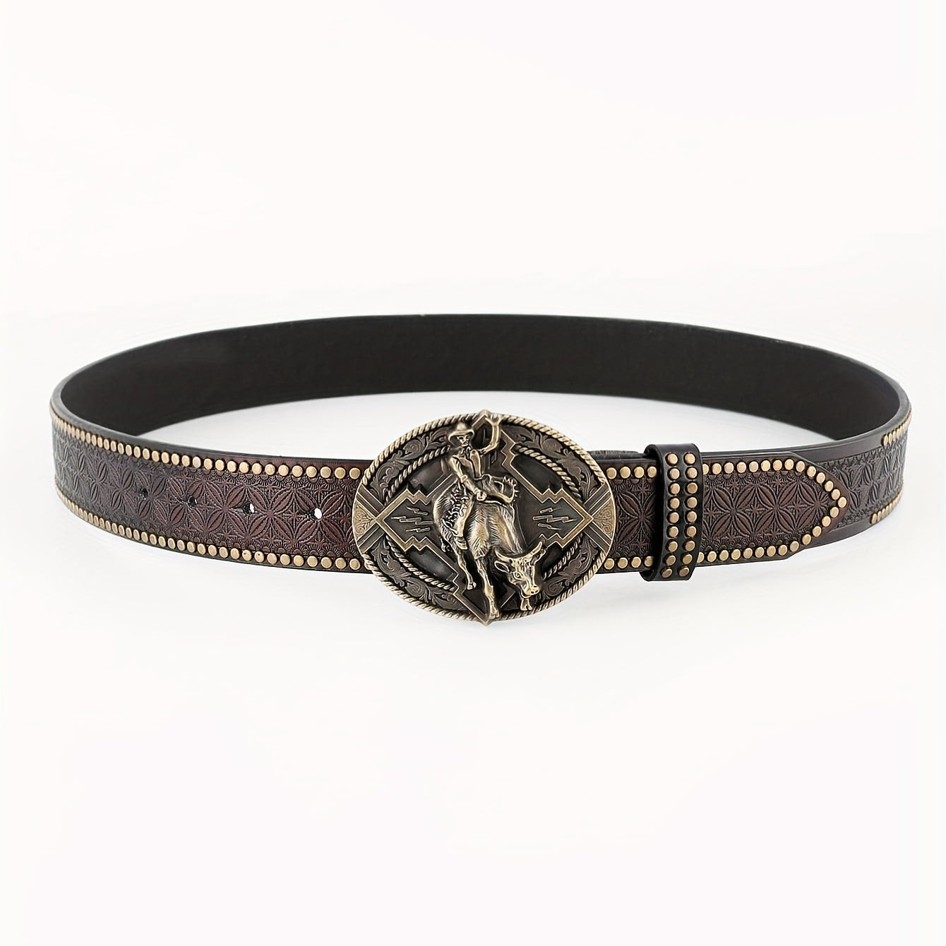 Men's Casual Retro Embossed Buckle Belt