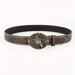 Men's Casual Retro Embossed Buckle Belt
