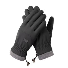 Men's Plus Fleece Windproof Waterproof Gloves for Driving Riding