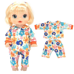 Strawberry Print Jumpsuit Doll Clothes Set for 12 inch Dolls