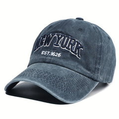 York Embroidery Baseball Cap Vintage Distressed Dad Hats Unisex Hip Hop Sun Hats