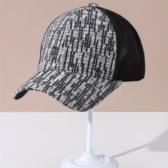 Sequins Stripe Y2K Baseball Cap Dad Hat Sunscreen Sports Hat