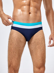 Men's Striped Swim Briefs - Quick Dry, Comfortable, Stylish