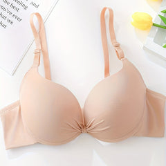 Solid T Shirt Bra Comfortable & Breathable Push Up Bra Women's Lingerie