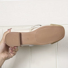 Colorblock Buckle Strap Mary Jane Shoes