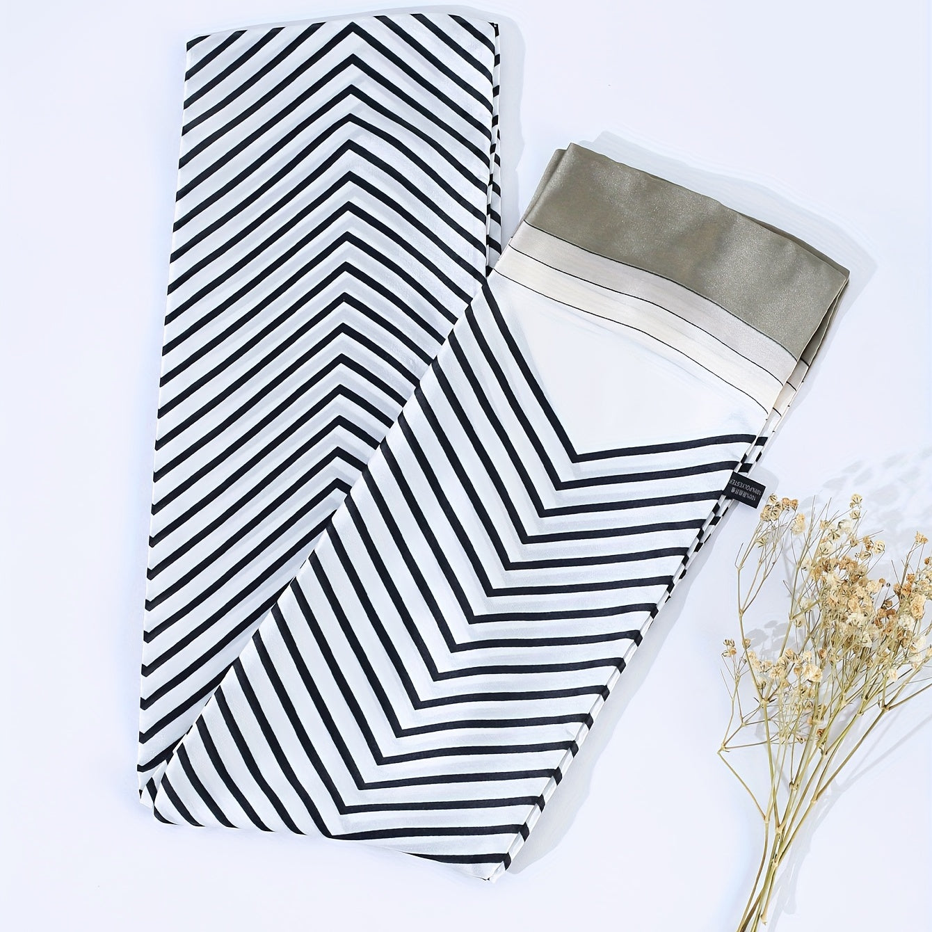 Striped Printed Skinny Scarf Block Long Ribbon Necktie Twilly Scarf