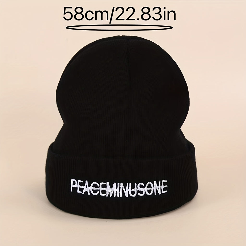 Fashionable Sport Knit Beanie Hat Letter Embroidery Winter Warm Ski Cold Hat