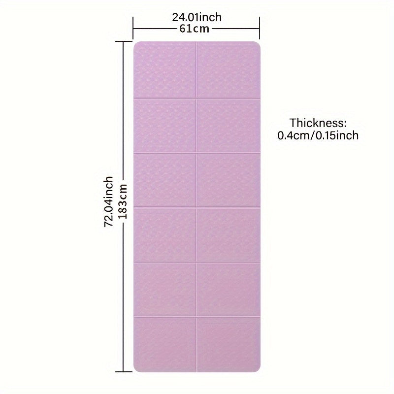 Portable TPE Yoga Mat Non-slip Thicken Fitness Mat 183x61x0.15in
