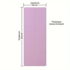 Portable TPE Yoga Mat Non-slip Thicken Fitness Mat 183x61x0.15in