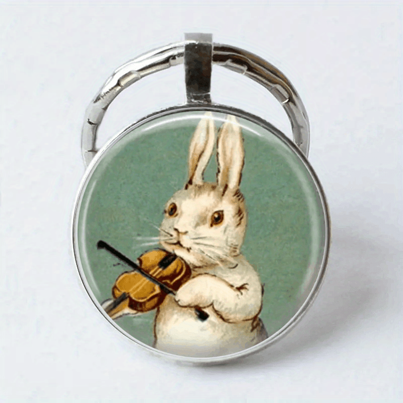 Boy's Rabbit Bag Keychain Vintage Rabbit Keychain