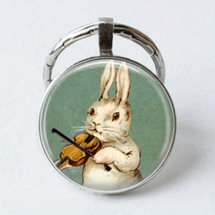 Boy's Rabbit Bag Keychain Vintage Rabbit Keychain