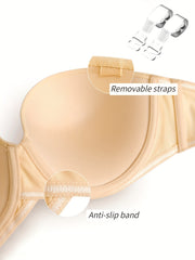 Strapless T Shirt Bra Soft Push Up Women's Lingerie