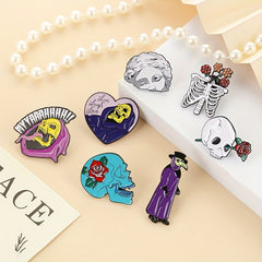 Paint Dripping Halloween Decoration Brooch Metal Clothing Accessories