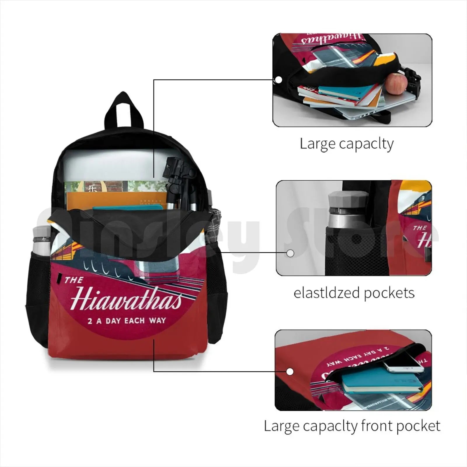 1939 Hiawatha Passenger Train Fleet Outdoor Hiking Backpack