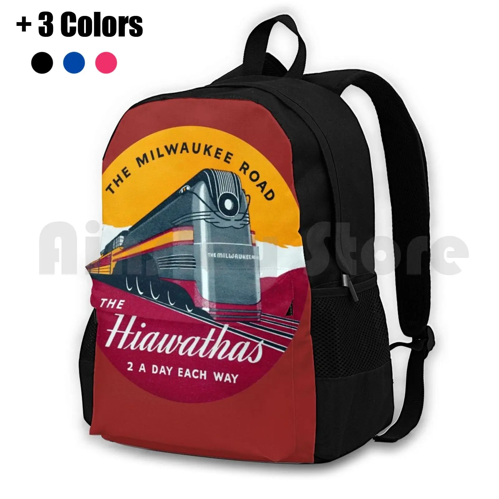1939 Hiawatha Passenger Train Fleet Outdoor Hiking Backpack