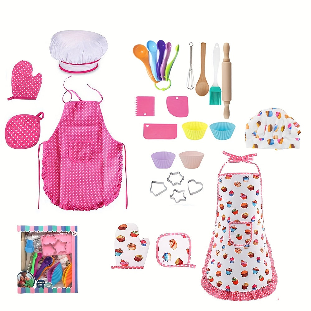 Kids Playhouse Apron Set Kitchen Baking Set Role Playing Toys