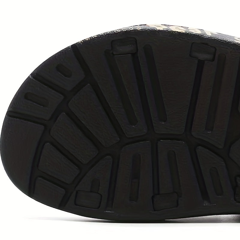 Men's Open Toe Hook And Loop Sandals Non Slip Summer Beach Shoes
