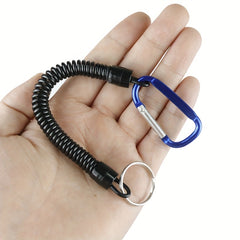 10pcs Fishing Lanyard Coiled Tether Carabiner Pliers Accessories