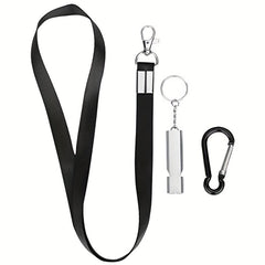 Emergency Whistle with Carabiner and Lanyard