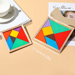 2pcs Geometric Shape Building Blocks Versatile Puzzle Board
