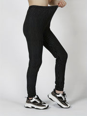 Striped Skinny Leggings Casual Stretchy Leggings Women's Clothing
