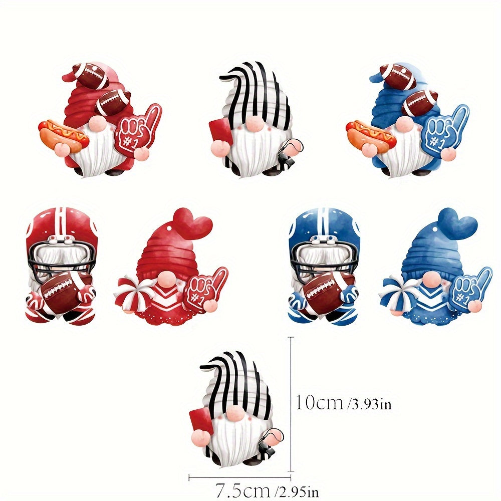 7pcs Gnome Football Ornaments School Football Team Gift Decor