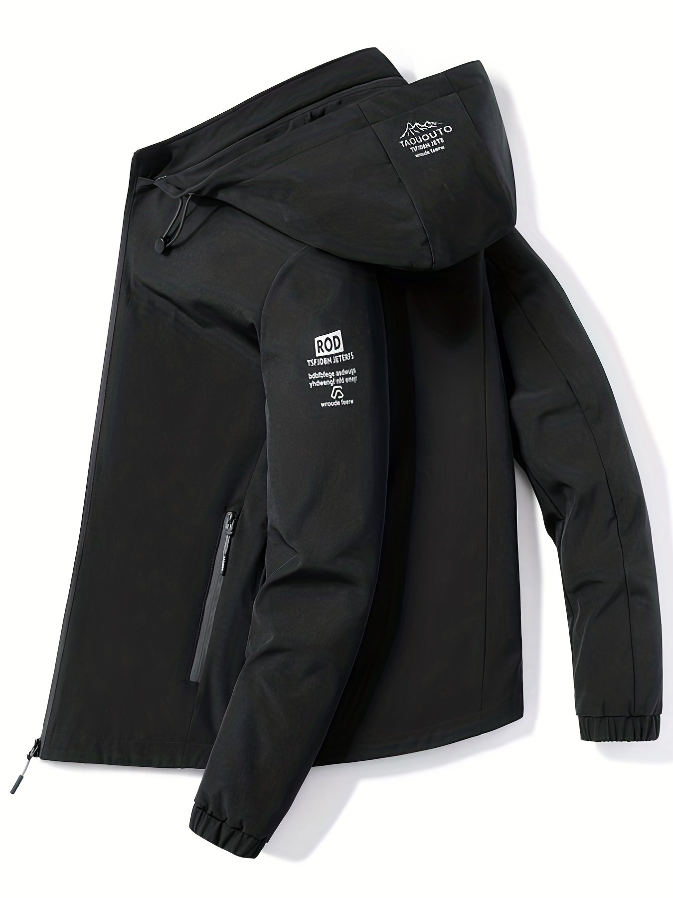 Boys Windbreaker Hooded Jacket Long Sleeve Zip Up Waterproof Jacket