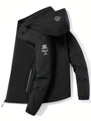 Boys Windbreaker Hooded Jacket Long Sleeve Zip Up Waterproof Jacket