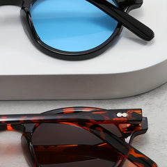 Men's Retro Round Sunglasses UV Resistant for Holiday Beach
