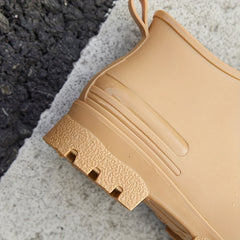 Women's Waterproof Medium Tube Rain Boots Solid Non slip Outdoor Rain Boots