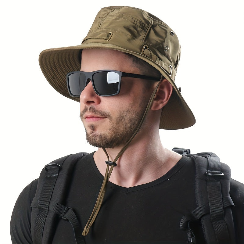 Solid Fisherman Hat For Men Outdoor Travel Sun Hat