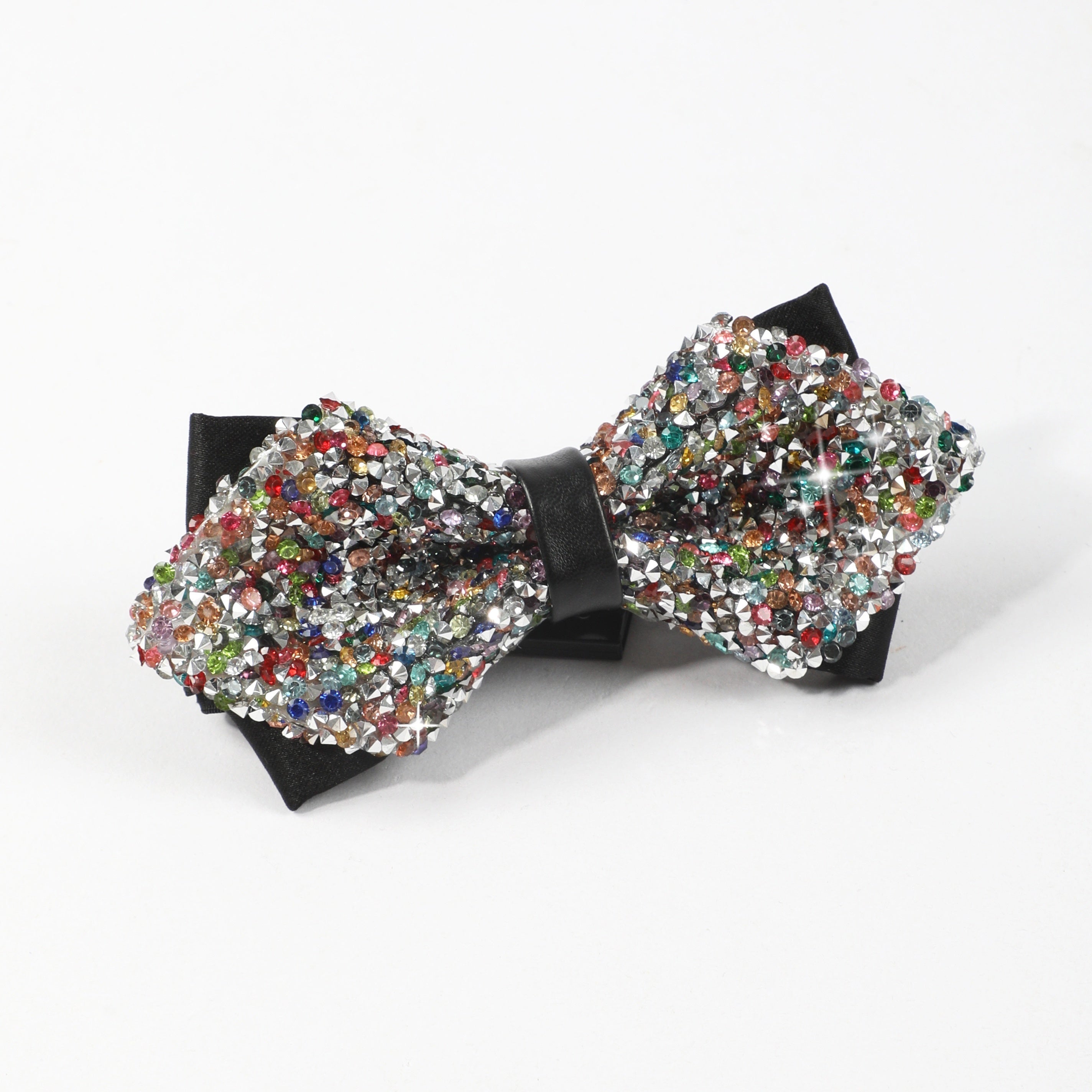 Colorful Rhinestone Bow Tie Shirt Tie Detachable Costume Party