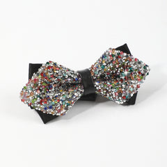 Colorful Rhinestone Bow Tie Shirt Tie Detachable Costume Party