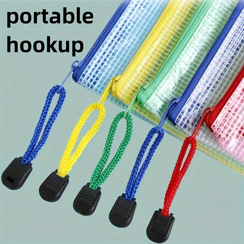 100pcs Mesh File Bag File Storage Bag Office Supplies