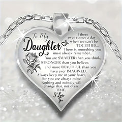Love Heart Crystal Pendant Necklace for Daughter