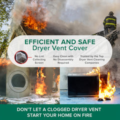4" Double Door Dryer Vent Hood, Anti-UV Plastic, No Lint Screen