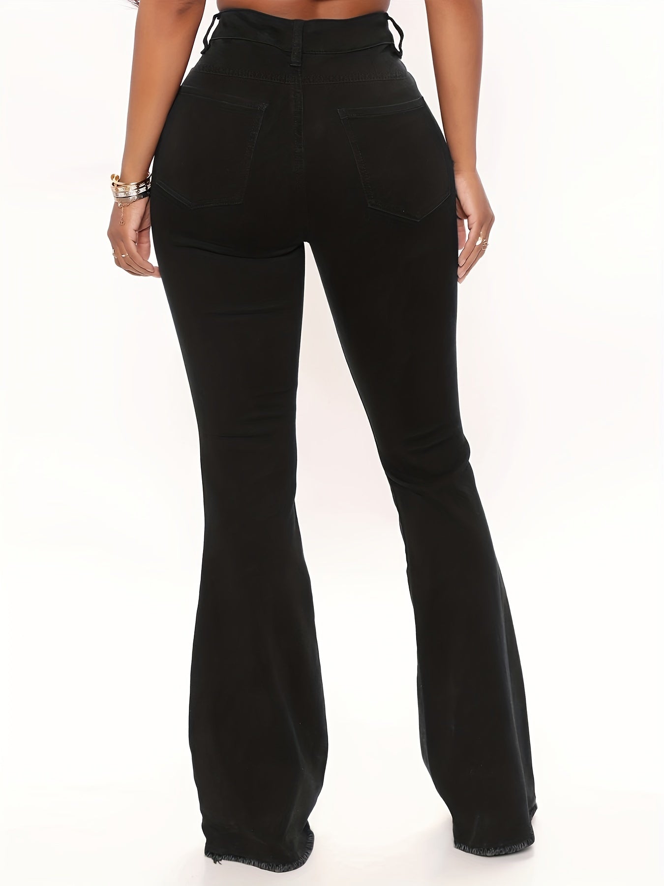 High Waist Wide Legs Flared Jeans Bell Bottom Denim Pants