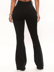 High Waist Wide Legs Flared Jeans Bell Bottom Denim Pants