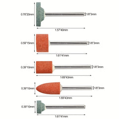 5pcs Sanding Drill Bit Set Rotary Tool Shank Abrasive Mounted Grinding
