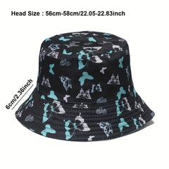 Spring Summer Butterfly Print Fisherman Hat Hip Hop Bucket Hat
