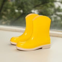 Women's Solid Non slip Rain Boots Comfort Waterproof Short Rain Boots