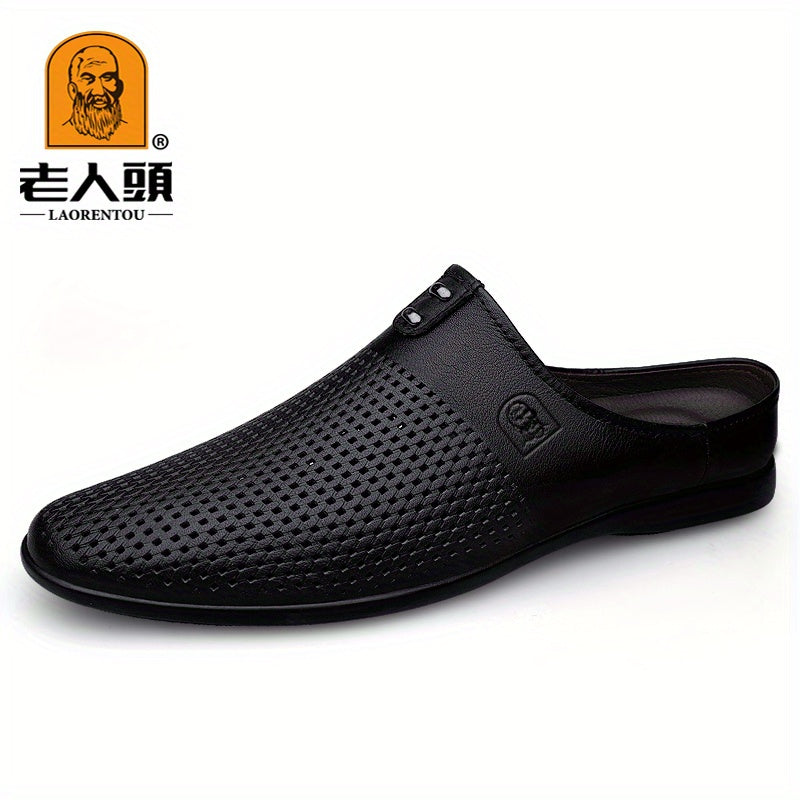 Men's Pointed Toe Dress Shoes Open Back Sandals Mules