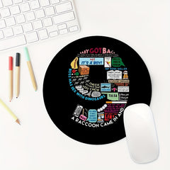 Stylish Round Gaming Mouse Pad Non-slip Rubber Mat for Office Computers Laptops