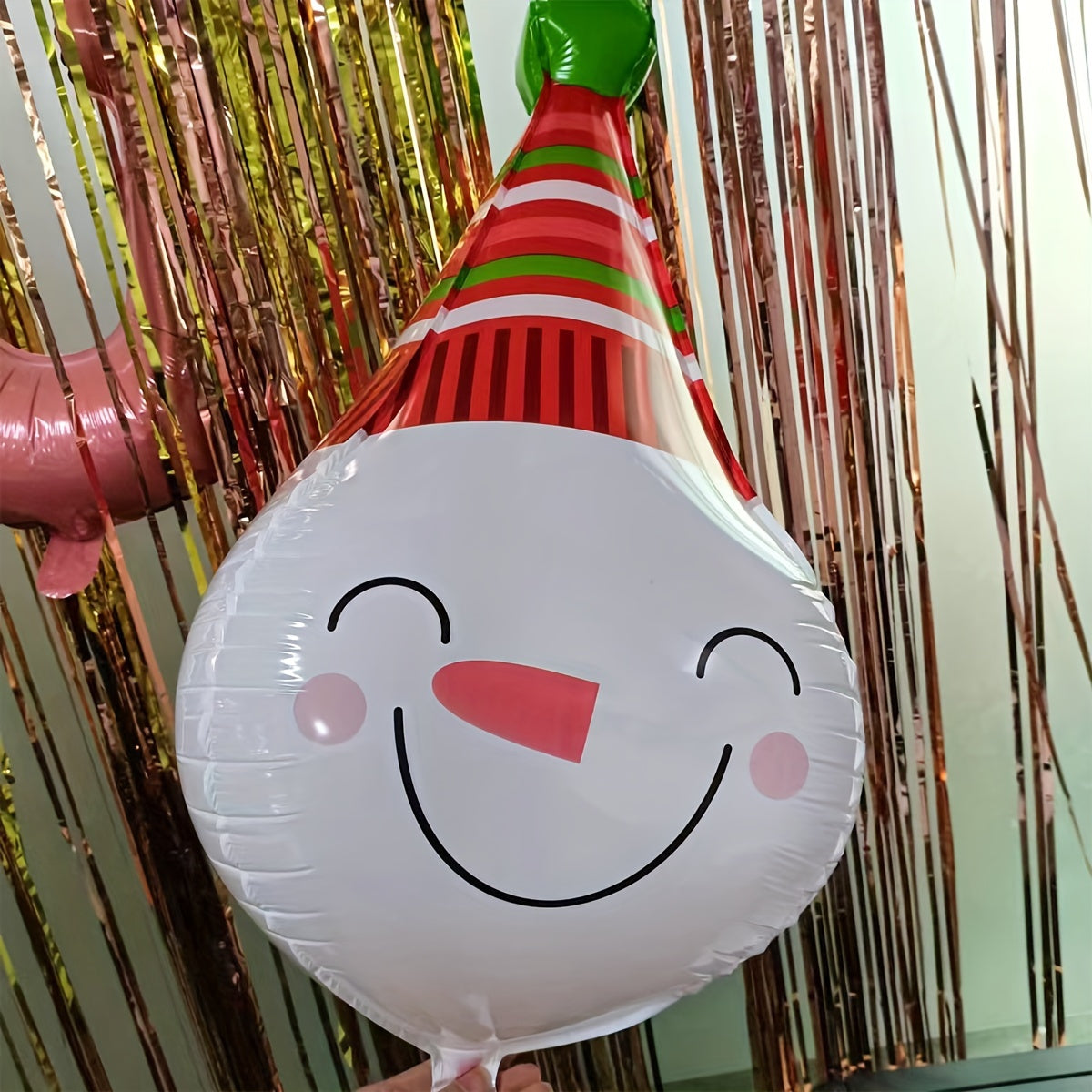 Christmas Snowman 4D Hat Balloon Smile Holiday Party Decoration Supplies