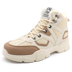 Men's Warm Fleece Lace-up Soft Sole Sneakers