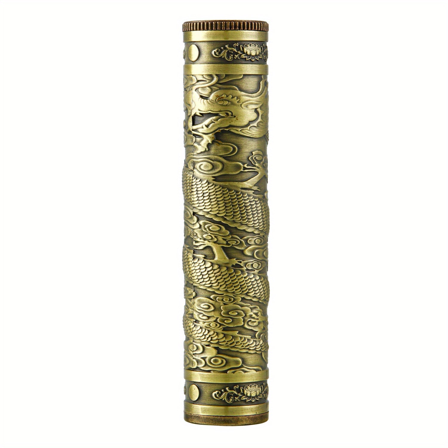 Portable Waterproof Metal Cigarette Case Buddha Dragon Skull Embossed
