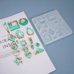 Crystal Drip Rubber Mold Irregular Shape Earrings Silicone Mold