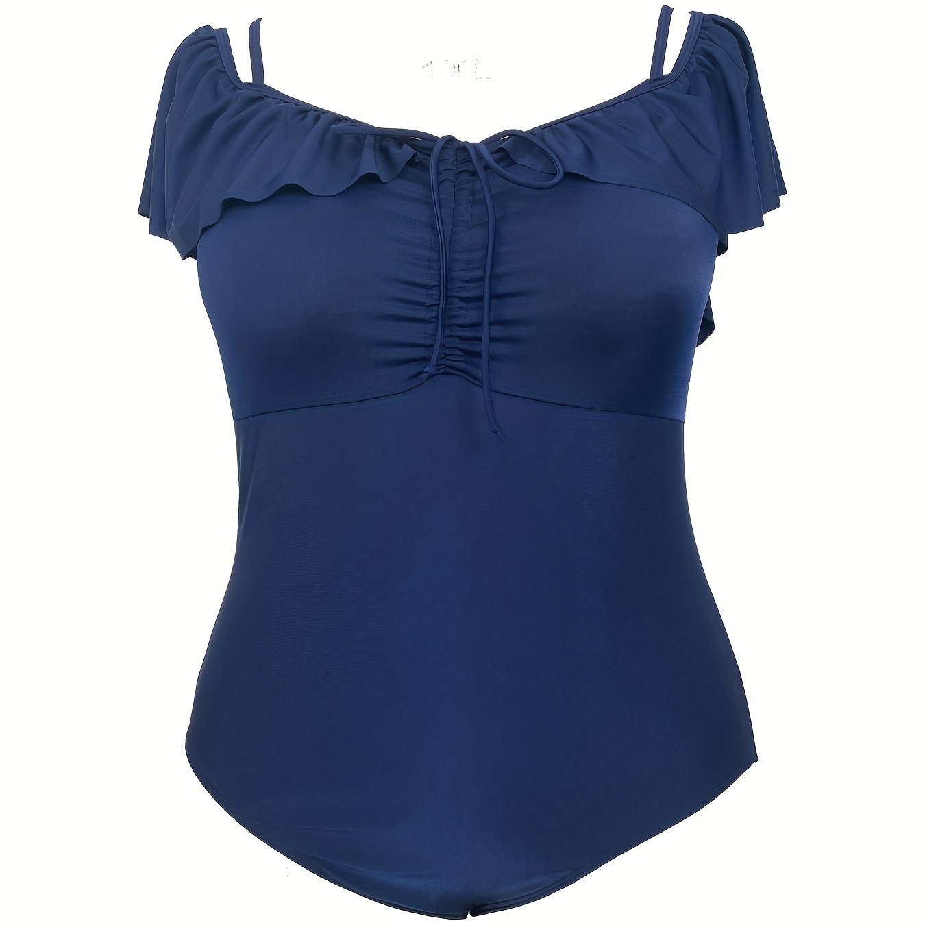 Ruffle Trim One Piece Swimsuit