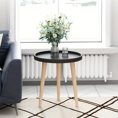 Small Round Coffee Table Portable Space Saving Stable Side End Table