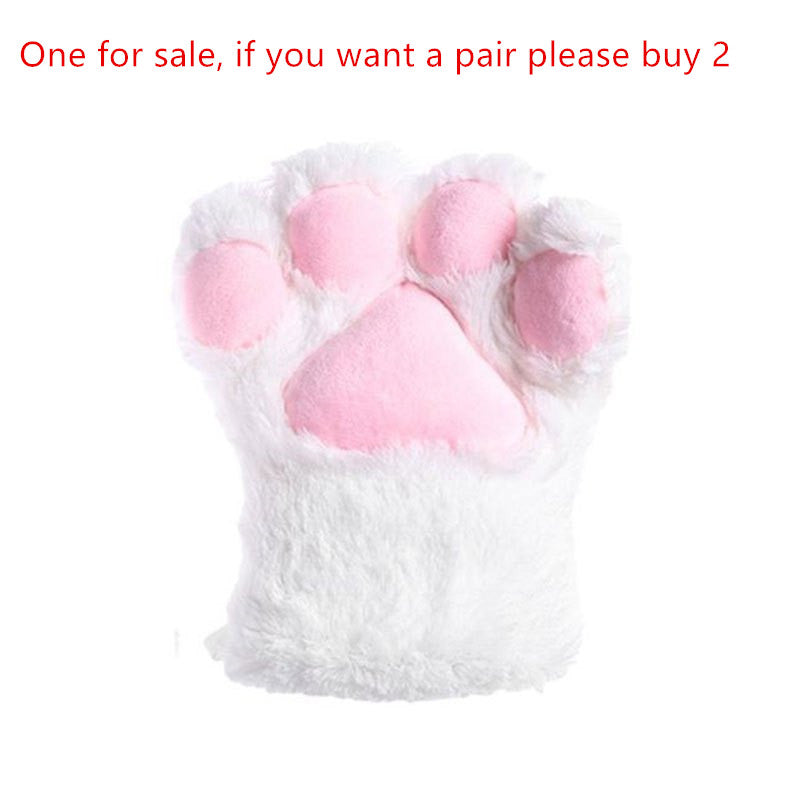 Girls Warm Cat Paw Gloves Mittens for Cosplay Performance Prop